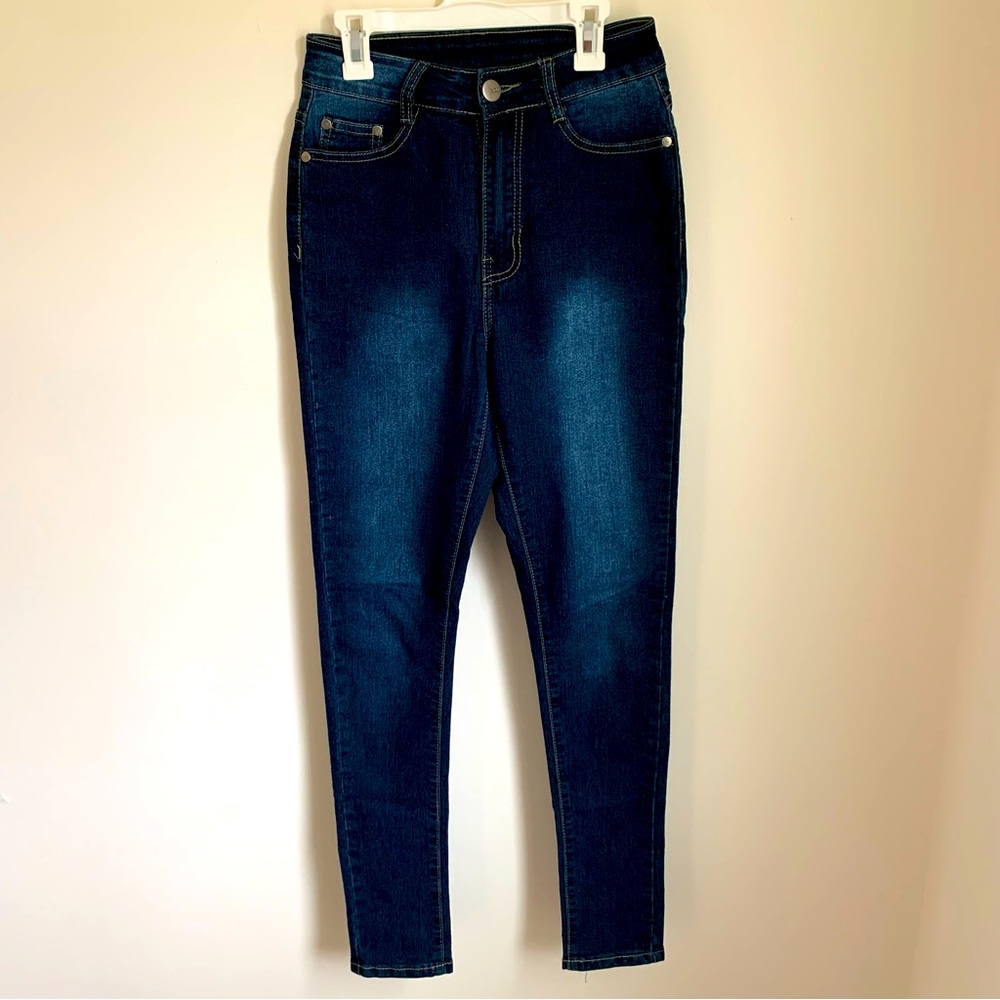 Bob skinny jeans high rise curvy stretch dark wash